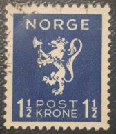 Norway Lion 1.50Kr Used Stamp Classic - Gebruikt