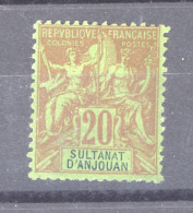 Anjouan  :  Yv  7  * - Unused Stamps