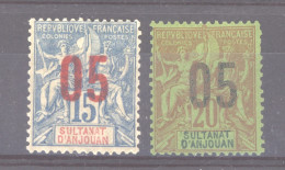 Anjouan  :  Yv  22-23  * - Unused Stamps