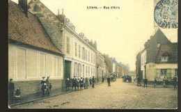 Lillers Rue D'aire Carte Toilée - Lillers