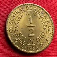 Peru 1/2 Sol De Oro 1958 Perou - Peru