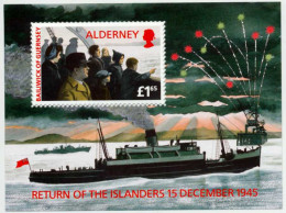 ALDERNEY Block 01 Postfrisch S00B056 - Alderney