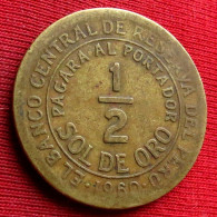 Peru 1/2 Half Sol De Oro 1960 Perou  W ºº - Pérou