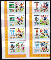 Rwanda1978, Football World Cup In Germany, 8val IMPERFORATED - Nuovi