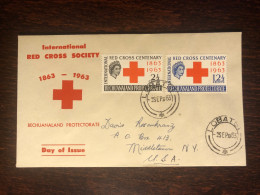 BECHUANALAND FDC COVER 1963 YEAR RED CROSS HEALTH MEDICINE STAMPS - 1885-1964 Herrschaft Von Bechuanaland