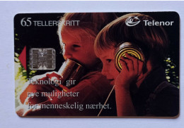 Norg, Norvège.    Télénor    Carte Téléphonique Utilisée    65 Telelerskritt    1995 - Norvegia
