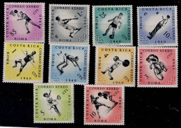 COSTA RICA 1960 SUMMER OLYMPIC GAMES ROME MI No 570-9 MNH VF!! - Sommer 1960: Rom