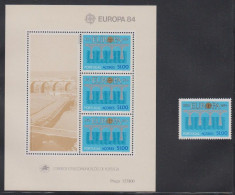 Europa/Cept, Azoren  364 + Bl.5 , Xx  (9047) - 1984