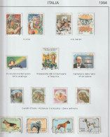 Italia 1994 - Coleccion De Sellos Usados En Hojas De Album 52 Sellos - Colecciones