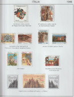 Italia 1996 - Coleccion De Sellos Usados En Hojas De Album 48 Sellos - Colecciones