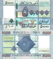 Lebanon 50000 Pounds 2019 P-94d UNC - Libano