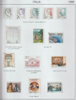 Italia 1999 - Coleccion De Sellos Usados En Hojas De Album Total 51 Sellos - Colecciones