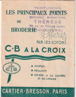 DEPLIANT LES PRINCIPAUX POINTS DE LA BRODERIE Publité Les Cotons A LA CROIX. (2024 Mars Clas Rouge) - Pubblicitari