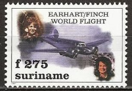 Suriname 1997 Earhart/Flinge World Flight - Air Pilots  Aviation MNH/**/Postfris  - Surinam