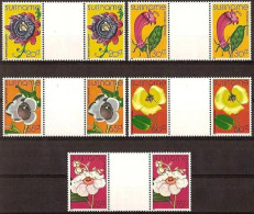 Suriname 1978 Bloemen, Fleurs, Flowers GUTTERPAIR MNH/**/Postfris  - Surinam