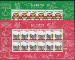 Suriname 1976 Velletjes Independence Sheets (2 Sheets) MNH/**/Postfris  - Surinam