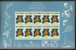 Suriname 1975 Velletje 704 Onafhankelijkheid - Independence Sheet 12x75ct MNH/**/Postfris  - Surinam