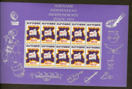 Suriname 1975 Velletje 703 Onafhankelijkheid - Independence Sheet 12x50ct MNH/**/Postfris  - Surinam