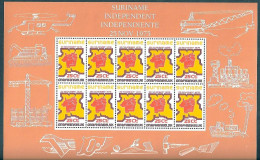 Suriname 1975 Velletje 702 Onafhankelijkheid - Independence Sheet 12x25ct MNH/**/Postfris  - Surinam