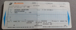 Biglietto Ferrovie Dello Stato Potenza Inferiore/Pontecagnano (2002) - Europe