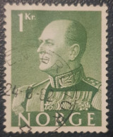 Norway King Olav 1Kr Used Stamp - Oblitérés