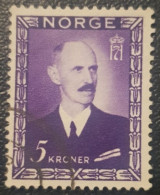 Norway King Haakon 5Kr Used Postmark Stamp - Used Stamps