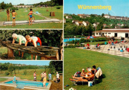 73882412 Wuennenberg Fliegeraufnahme Minigolf Kneippanlagen Freibad Wassertretan - Bad Wünnenberg