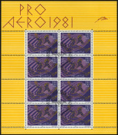 SCHWEIZ BUNDESPOST 1196KB **, 1982, Pro Aero Im Kleinbogen (8), Ersttags-Sonderstempel, Pracht, Mi. 30.- - Blocs & Feuillets