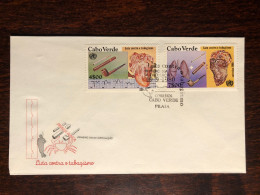 CABO VERDE CAPE VERDE  FDC COVER 1980 YEAR SMOKING TOBACCO CARDIOLOGY HEALTH MEDICINE STAMPS - Isola Di Capo Verde