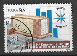 ESPAGNE - CONGRESO DEL INSTITUTO INTERNACIONAL DE ESTADISTICA, TIMBRE DE 1983 EN OBLITERATION RONDE, VOIR LE SCANNER - Used Stamps