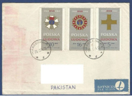 POLAND POSTAL USED AIRMAIL COVER TO PAKISTAN - Ohne Zuordnung