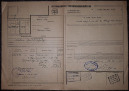 Lettre De Voiture - Chemins De Fer Luxembourgeois - ETTELBRUCK 18 Juillet 1945 De TROIS-VIERGES Pours NISMES - Luxembourg