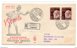 Trieste A - Gemito Coppia Su FDC Venezia Racc. - Storia Postale