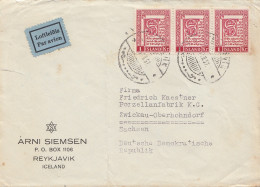 Island: 1957: Luftpost Nach Zwickau - Sonstige & Ohne Zuordnung