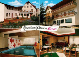73568870 Weiten-Gesaess Gasthaus Pension Krone Gastraum Hallenbad Weiten-Gesaess - Michelstadt