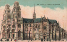 FRANCE - Orléans (Loiret) - Vue D'ensemble De La Cathédrale - Vue De L'extérieure - Animé - Carte Postale Ancienne - Orleans
