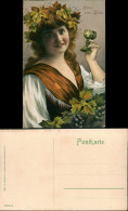 Ansichtskarte  Weinkönigin Frau Gruss Vom Rhein 1906 - Ohne Zuordnung