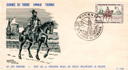 BELGIQUE FDC 1962 JOURNEE DU TIMBRE - TOURNAI - 1951-1960