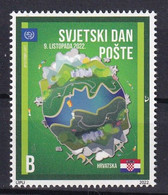 CROATIA 2022,WORLD POST DAY,,MNH - Croatie