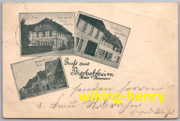 Maintal Bischofsheim - S/w Gasthof Zum Grünen Baum Gasthaus Zur Krone Gastwirtschaft Ebert - Kreis Hanau - Gruss Aus - Maintal