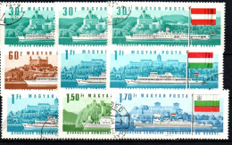 1967 - Ungheria 1889 X 3 + 1890 + 1891 X 3 + 1892/93 Commissione Del Danubio  ------- - Gebraucht