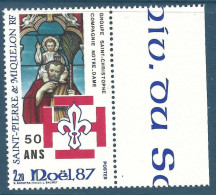YT 483 - 50 Ans Du Groupe Scout Saint Christophe - Vitrail - Noël - Unused Stamps