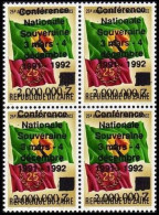 1289** + Surcharge "conférence Nationale …", NON EMIS / Opdruk "conférence Nationale …", NIET UITGEGEVEN.- BL De 4 ZAÏRE - Unused Stamps