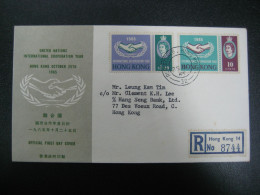 Hong Kong 1965 International Co - Operation Year Stamps GPO FDC First Day Cover - Cartas & Documentos