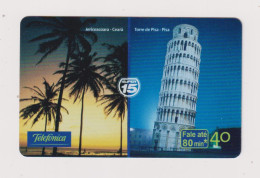 BRASIL -  Leaning Tower Of Pisa Inductive  Phonecard - Brazilië