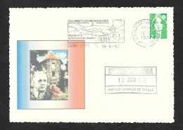 1 25	-	215	Anniversaire De L'Appel Du 18 Juin 1940 -  Mémorial Du Général De Gaulle 18/06/1996 - De Gaulle (Général)