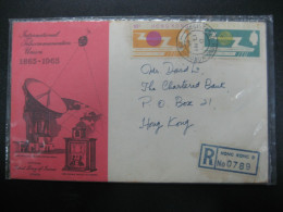 Hong Kong 1965 International Telecommunication Union Centenary Stamps GPO FDC - Covers & Documents