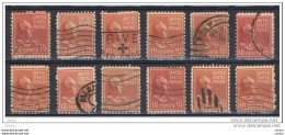 U.S.A.:  1938  J. TYLER  -  10 C. USED  STAMPS  -  REP. 12  EXEMPLARY  -  YV/TELL. 380 - Gebruikt