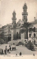 ALGERIE - Villes - Alger - Vue Panoramique De L'entrée De La Cathédrale - L L - Animé - Carte Postale Ancienne - Alger