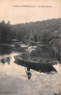 L'ISLE-sur-SEREIN (Yonne) - Un Coin De Rivière - Passeur - Ecrit (2 Scans) René Languedoc, 3 Bis Cour De Rohan, Paris 6e - L'Isle Sur Serein